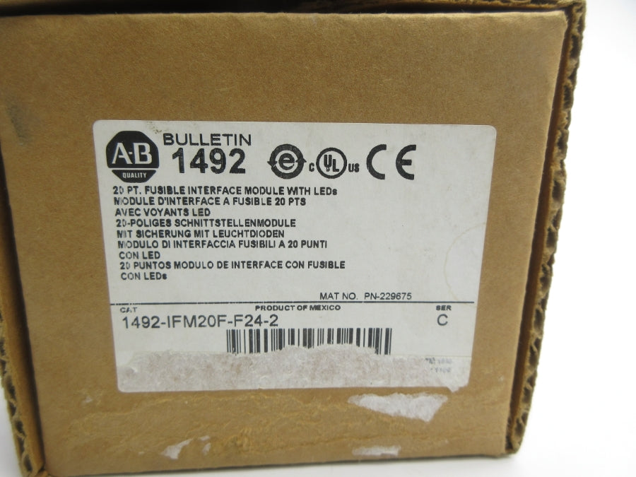 ALLEN BRADLEY 1492-IFM20F-F24-2 SER. C 10-30VAC/DC (BLACK) (BR/WH) NSMP