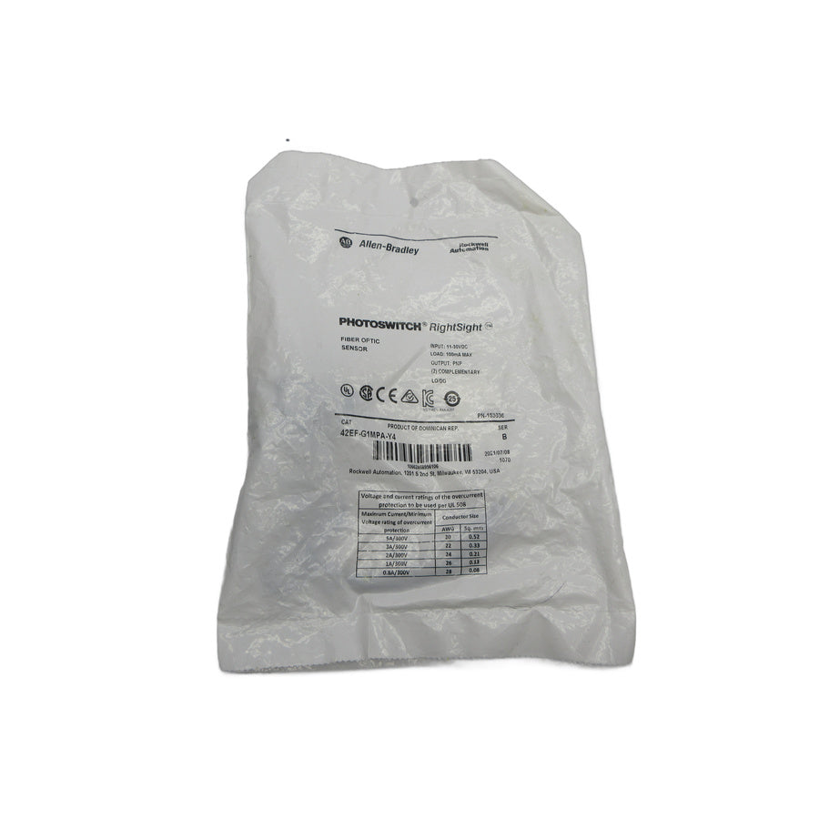 ALLEN BRADLEY 42EF-G1MPA-Y4 SER. B 11-30VDC NSMP