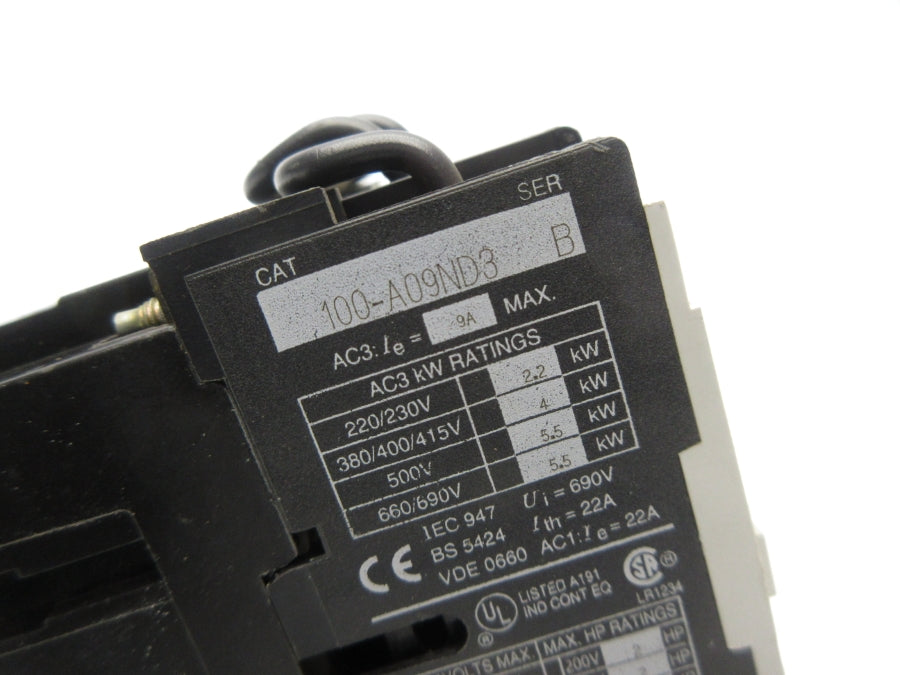 ALLEN BRADLEY 100-A09ND3 SER. B 110/120V NSNP