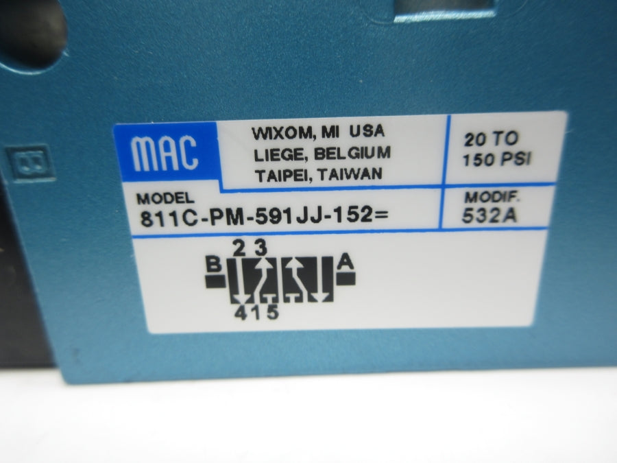MAC 811C-PM-591JJ-152 24VDC 150PSI NSNP