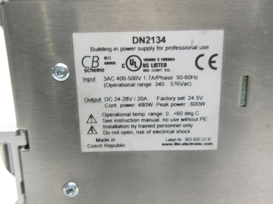 IFM EFECTOR DN2134 400-500V 1.7A NSNP