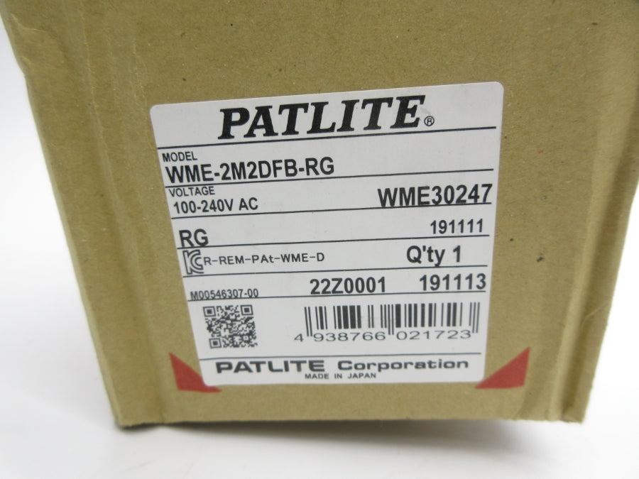 PATLITE WME-2M2DFB-RG 100-240VAC NSMP