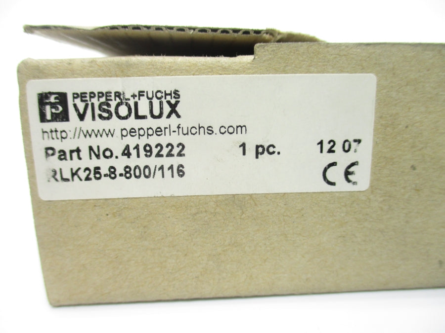 PEPPERL+FUCHS 419222 RLK25-8-800/116 15-240VAC NSMP