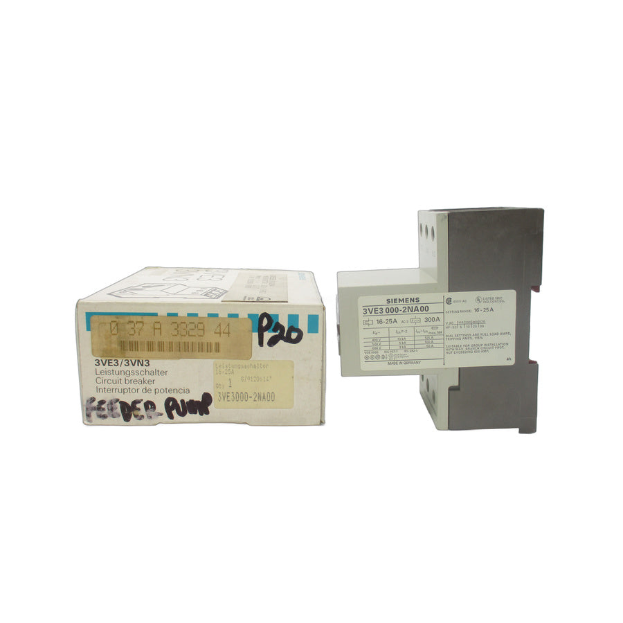 SIEMENS 3VE3000-2NA00 600VAC 16-25A NSMP