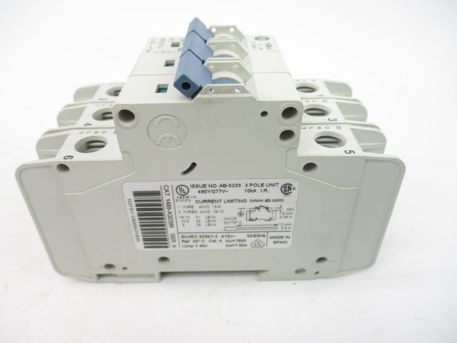 ALLEN BRADLEY 1489-A3D300 SER. A 277VAC 30A NSMP