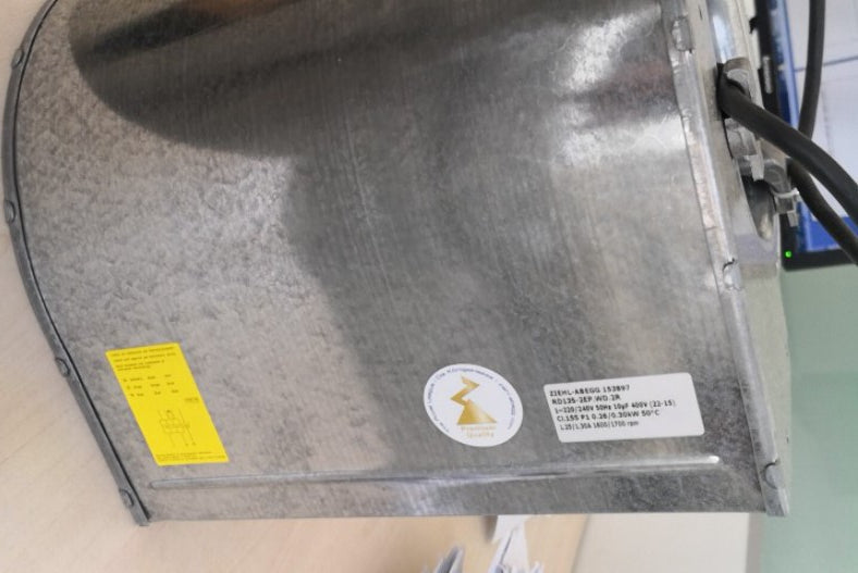 RD13S-2EP.WD.2R Art No: 153897 ZIEHL-ABEGG Centrifugal Fan - 0.26/0.30KW 230V