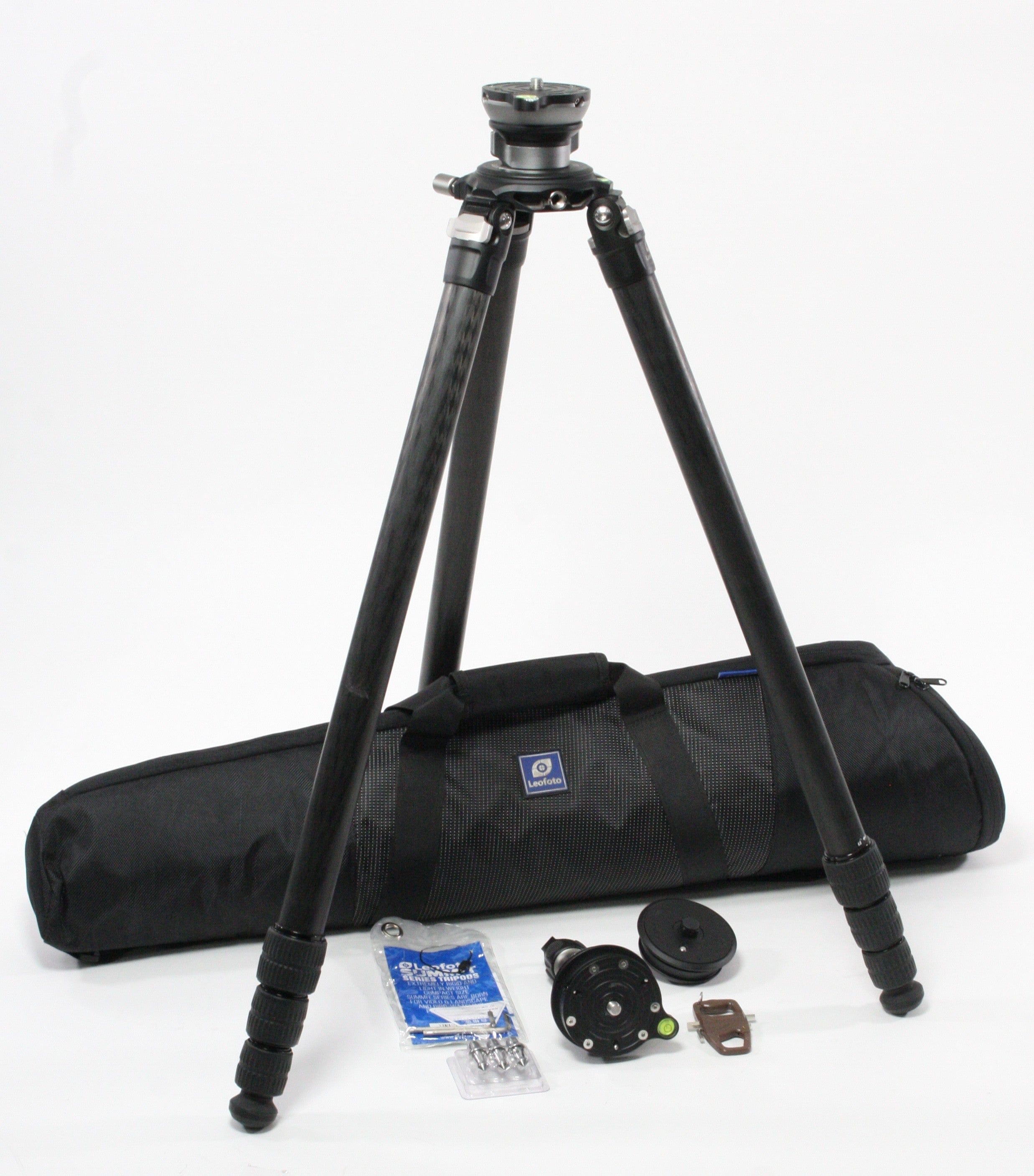 Leofoto LM-324C Carbon Fiber Tripod with 75mm Video Bowl+Platform and Leofoto YB-75LD. Bag Included.
