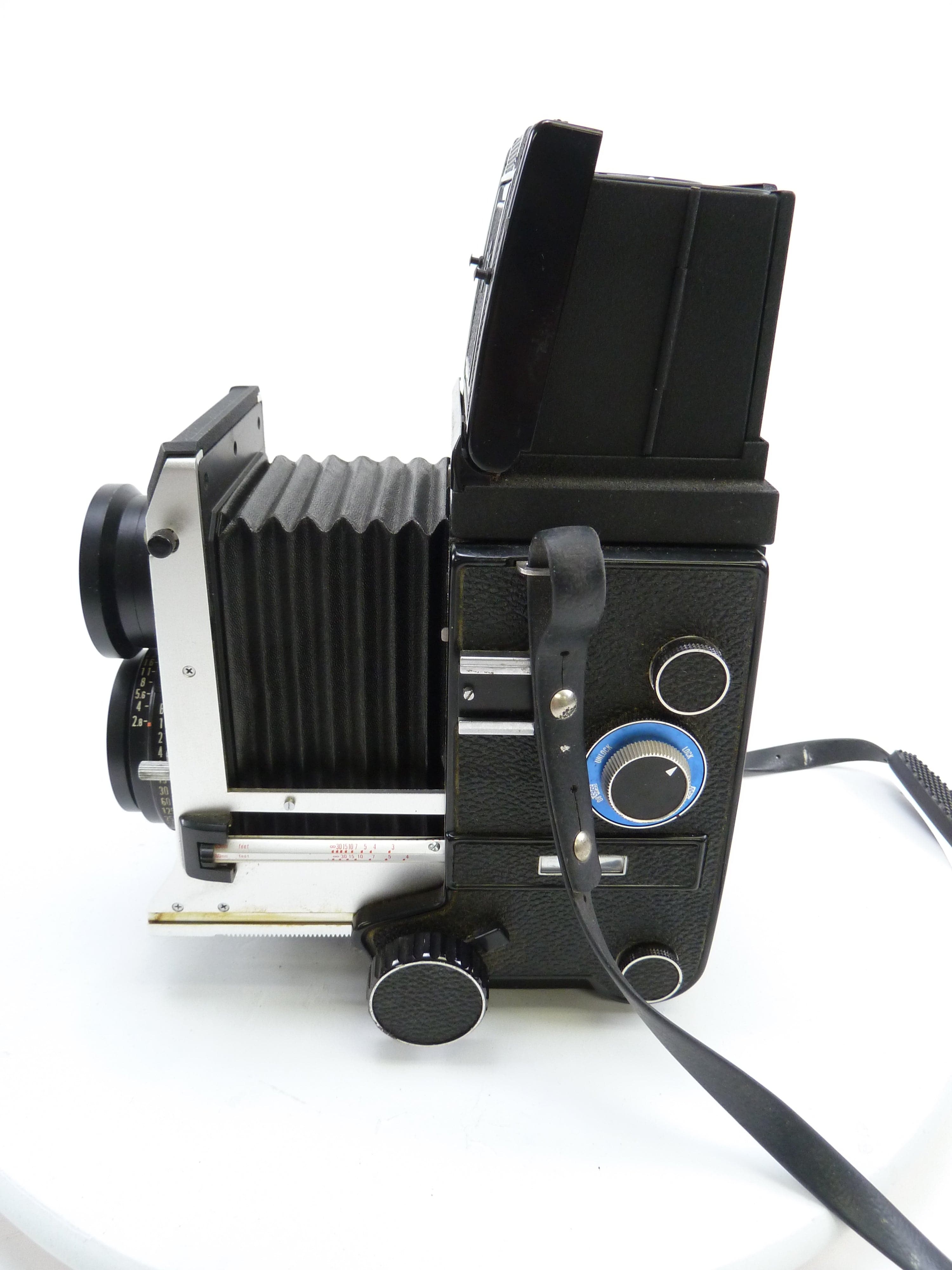 Mamiya 330F Twin Lens Reflex Camera Outfit with 80MM f2.8 Blue Dot Lens