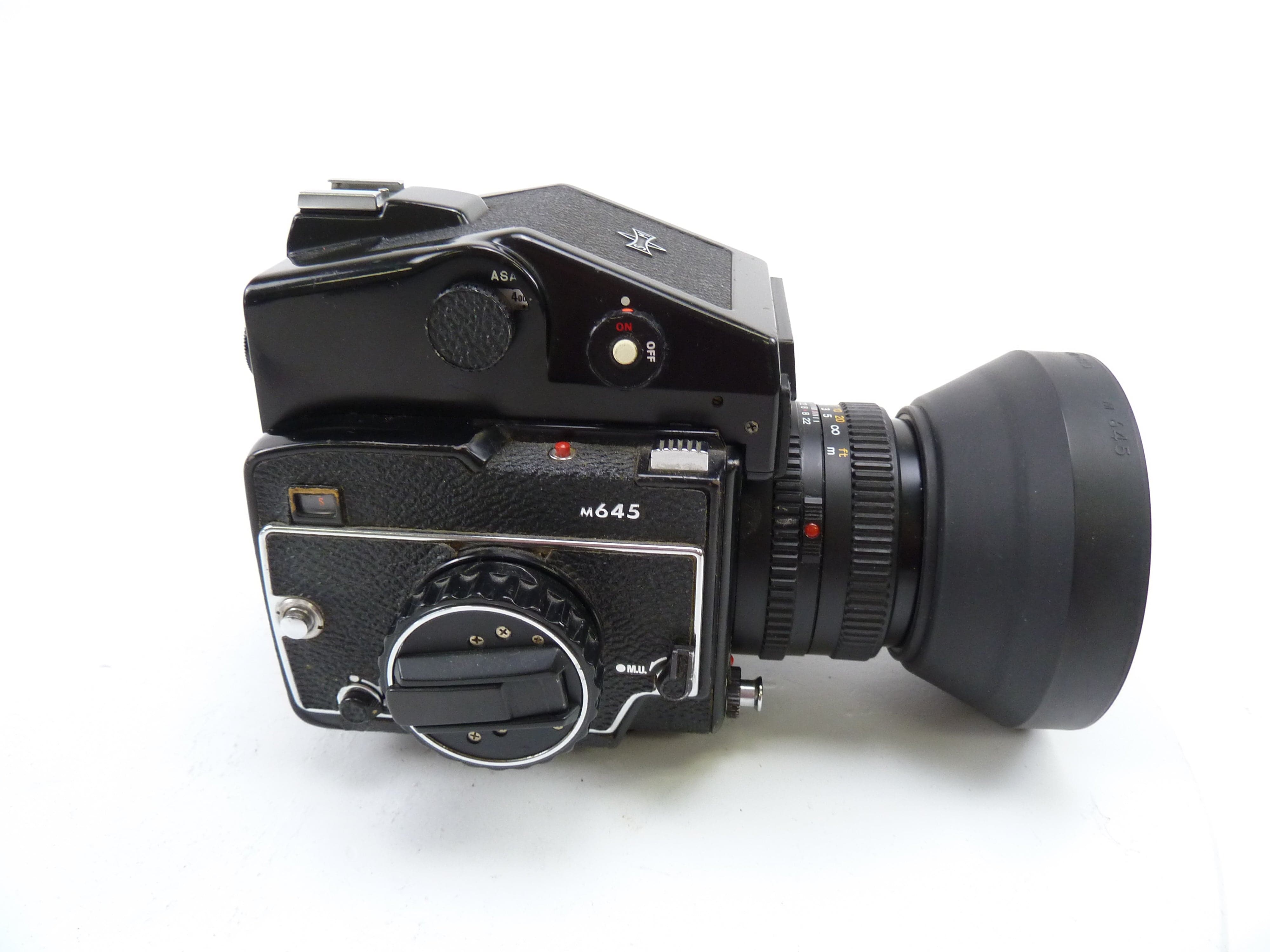 Mamiya M645 Camera outfit with AE Meter Prism Finder and 80MM f2.8 N Lens