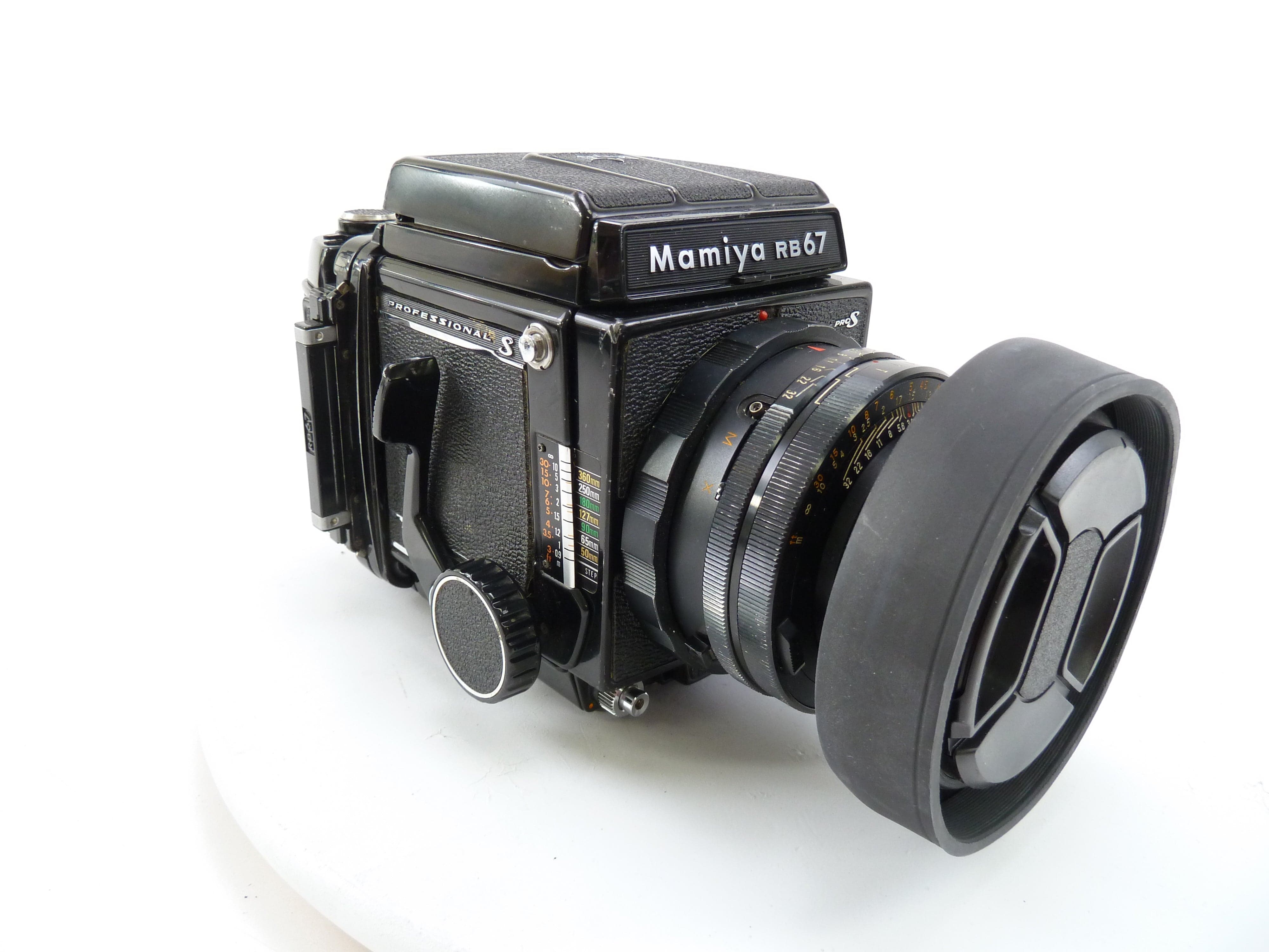 Mamiya RB67 Pro S Outfit with 90MM f3.8 Lens, Pro S 120 Film Back, and Waist Level Finder