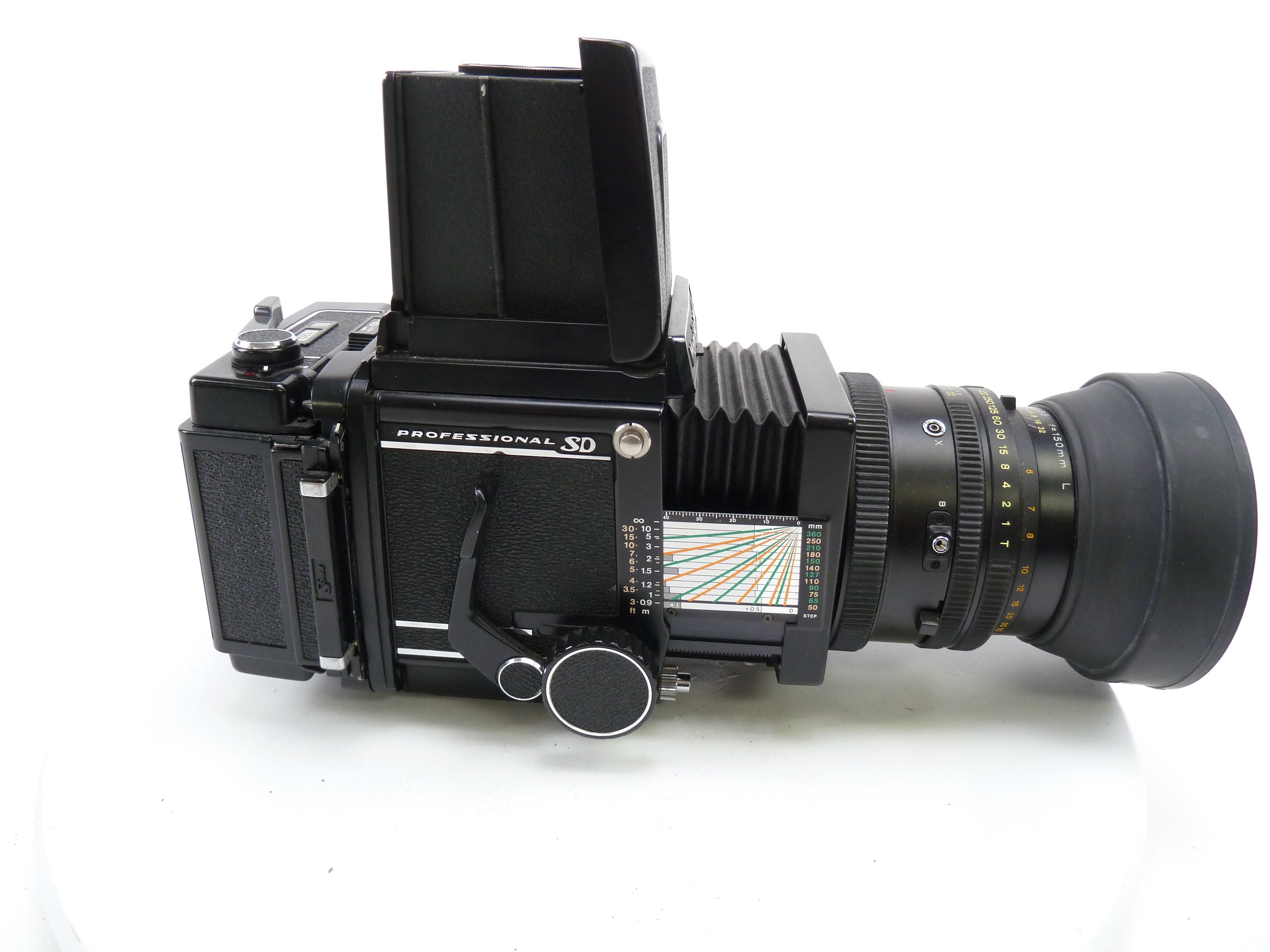 Mamiya RB67 Pro SD Camera Outfit with 150MM F3.5 K/L Lens, Pro SD 120 Back, & WLF