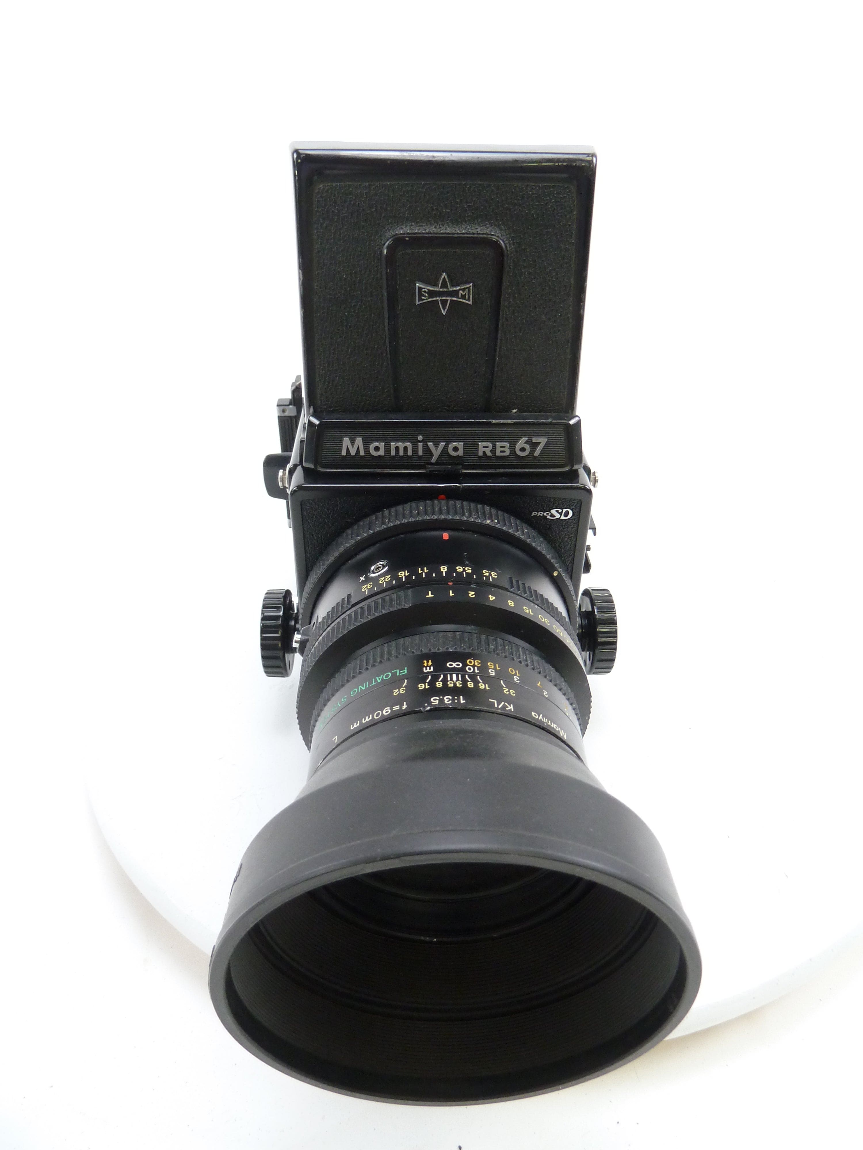 Mamiya RB67 Pro SD Outfit with 90MM F3.5 K/L Lens, Pro SD 120 Back, and WLF