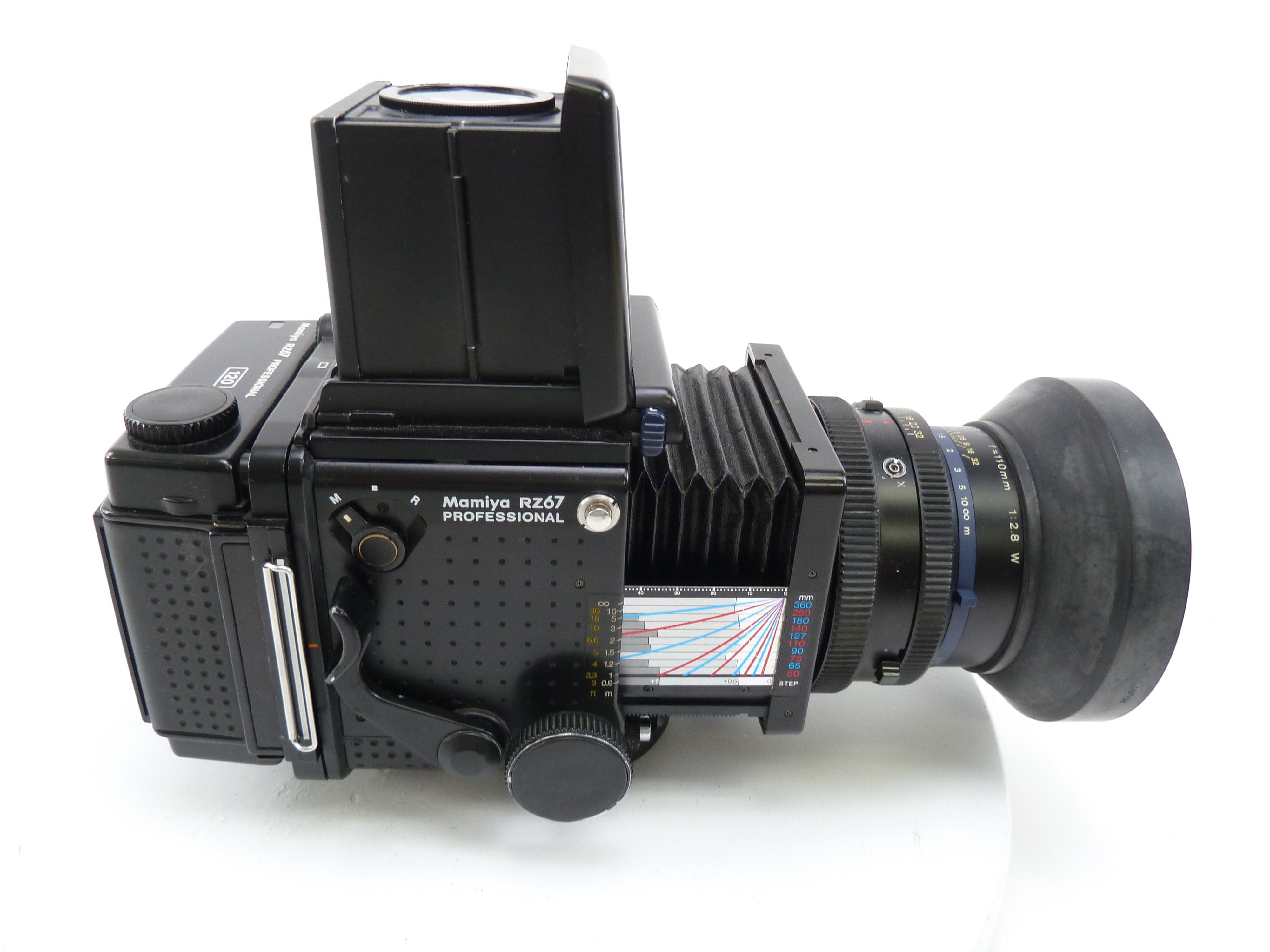 Mamiya RZ67 Outfit with 110MM f2.8 W Lens, Pro 120 Back, and Waist Level Finder