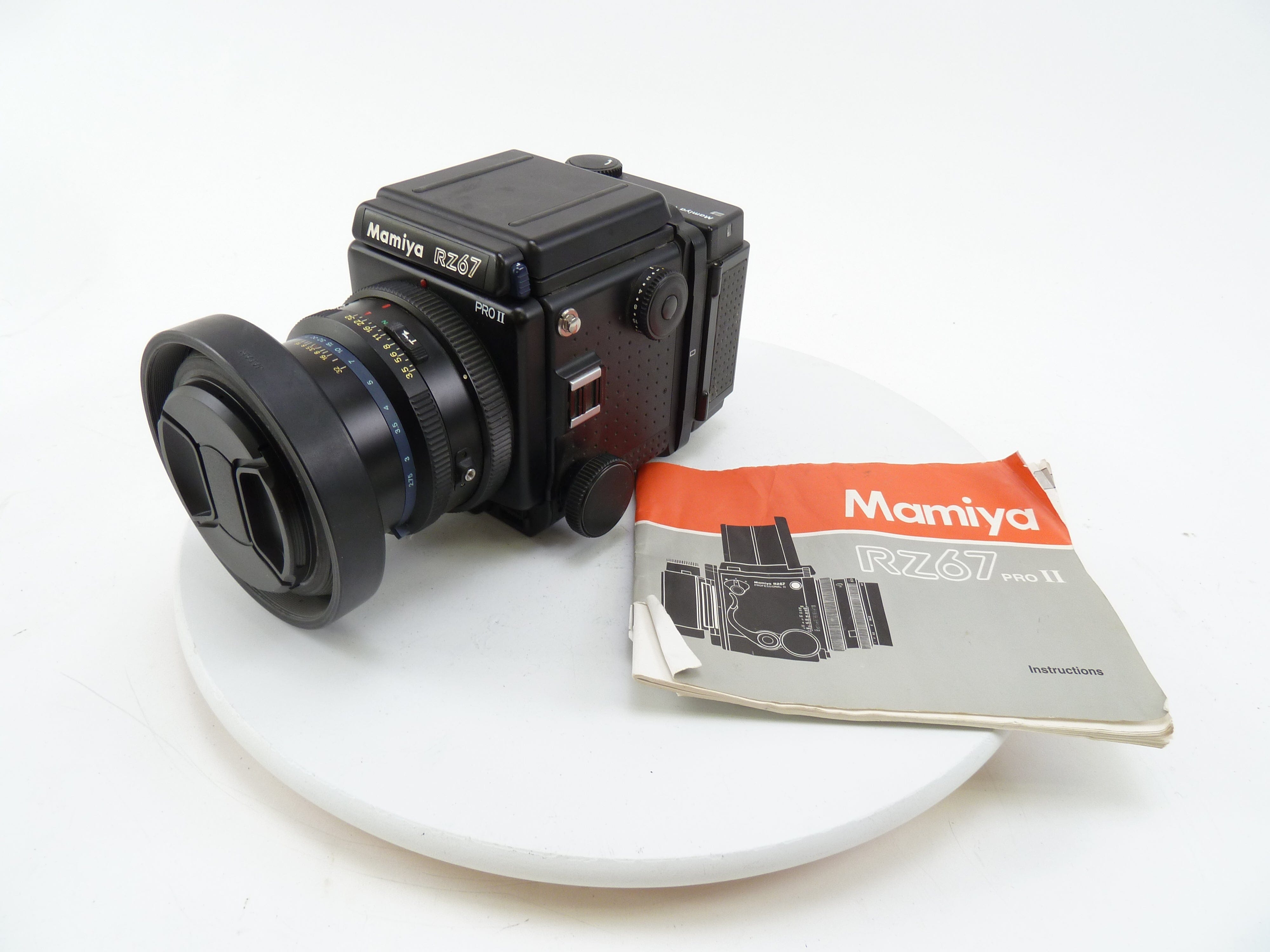 Mamiya RZ67 Pro II kit with 90MM F3.5 W Lens, 120 Pro II Back, and Waist Level Finder