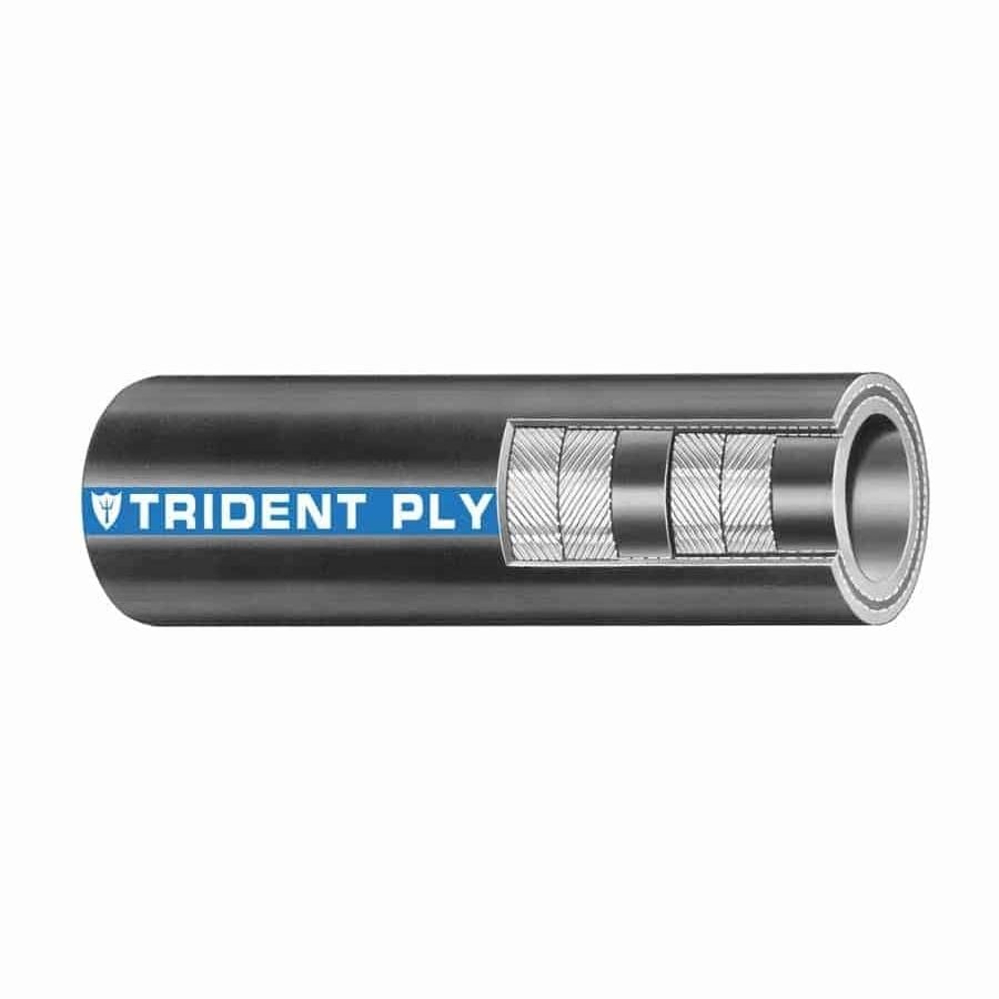 Trident Marine 200-2120-48 Trident Ply Softwall Exhaust Hose, 2-1/2" x 4'