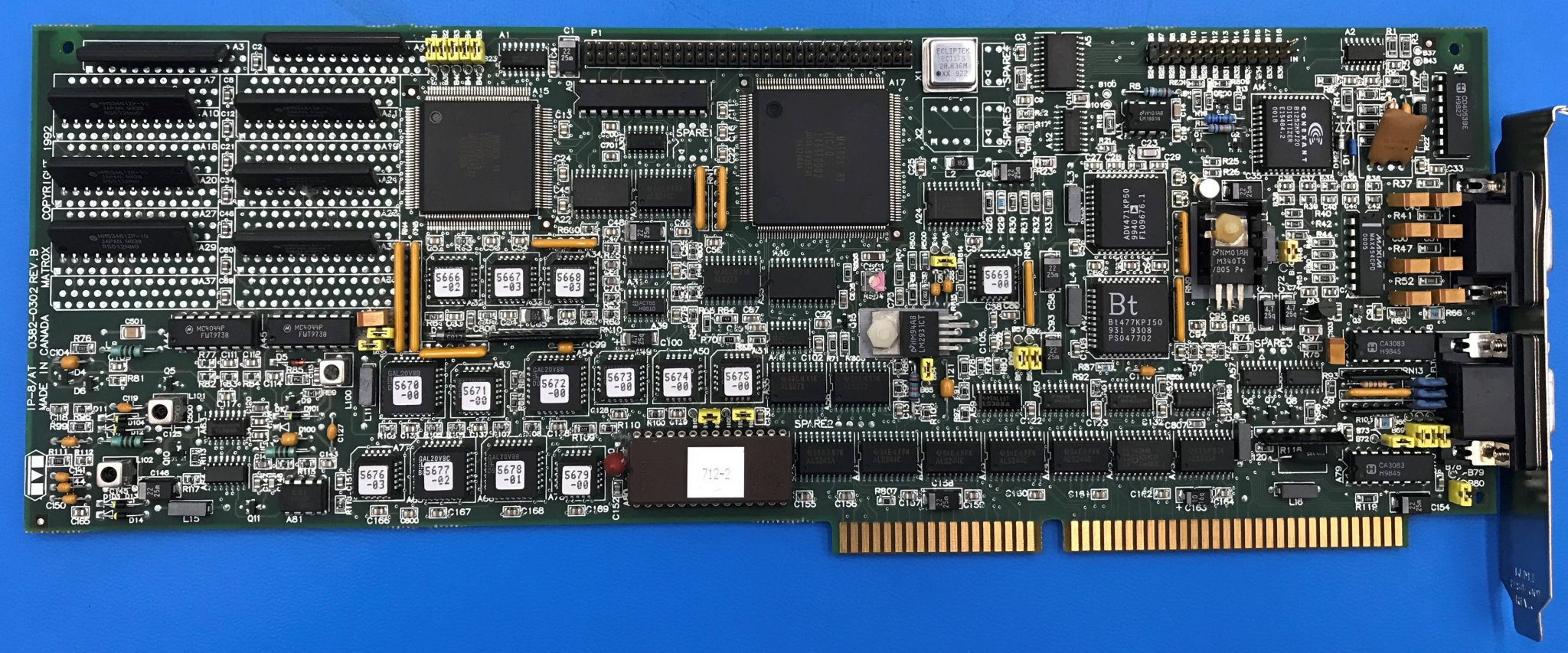 Matrox IP-8/AT/256 PCB (0382-0302 Rev B Philips Gamma Camera