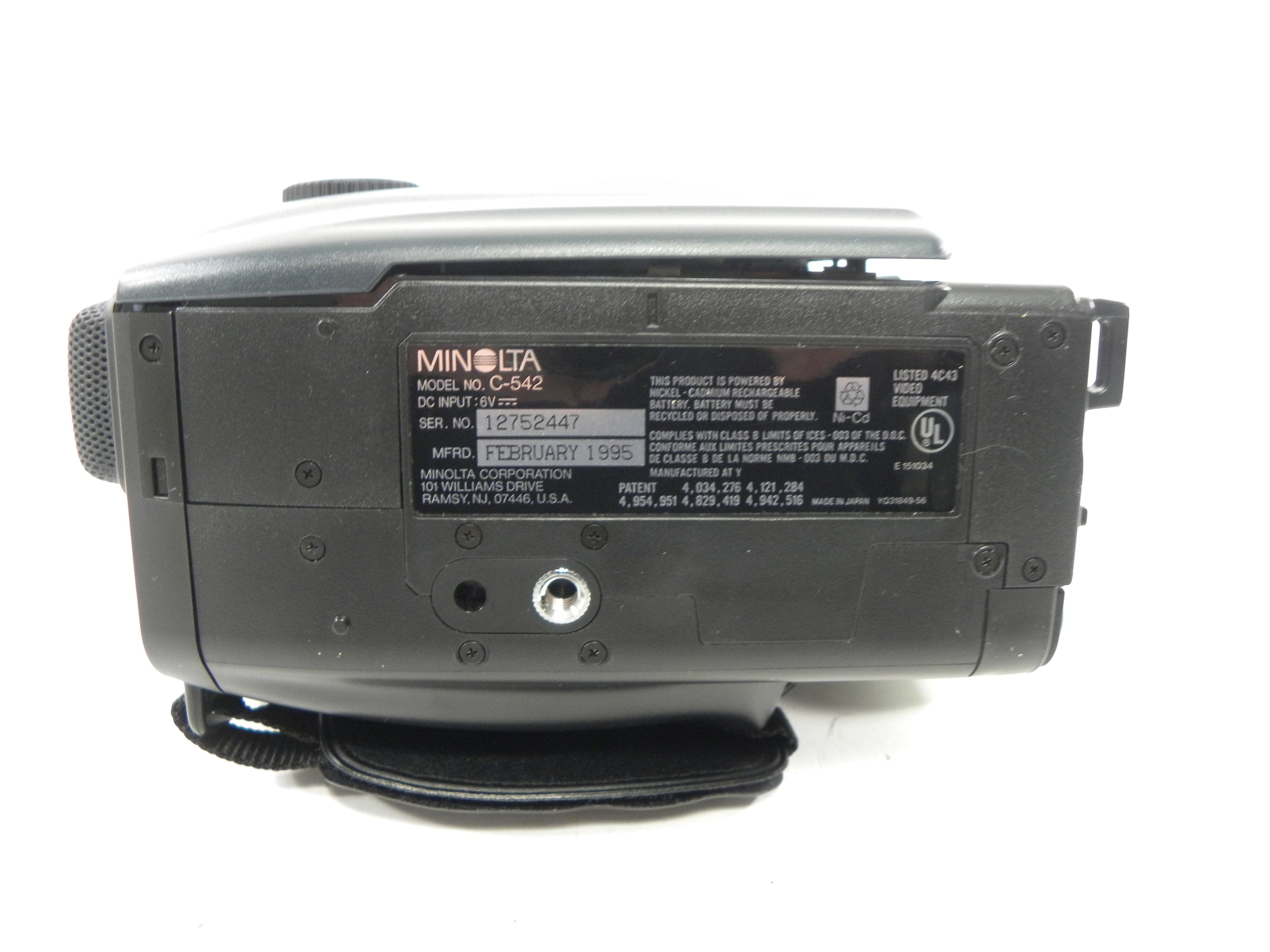 Minolta Master C-542 VHS-C Camcorder