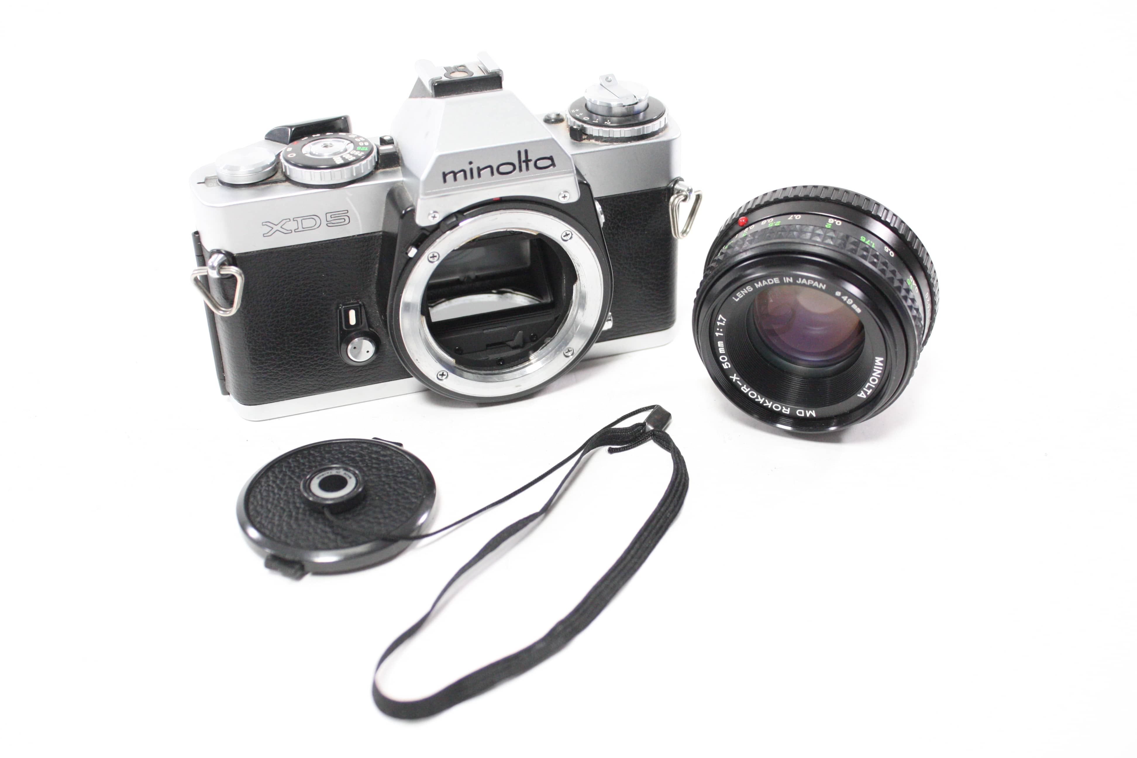 Minolta XD5 35mm SLR Camera with Minolta 50mm f/1.7 Rokkor-X Lens