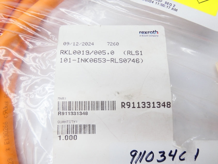 REXROTH RKL0019/005.0 R900331348 5M NSMP