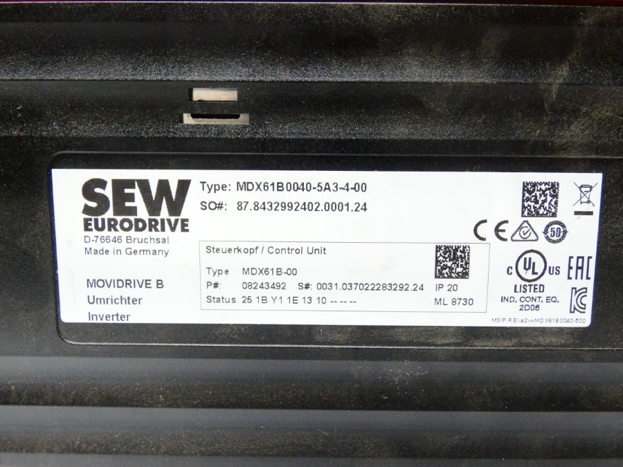 SEW-EURODRIVE MDX61B0040-5A3-4-00 380-500VAC UNMP