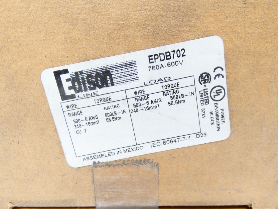 EDISON LINE EPDB702 600V 760A NSFS