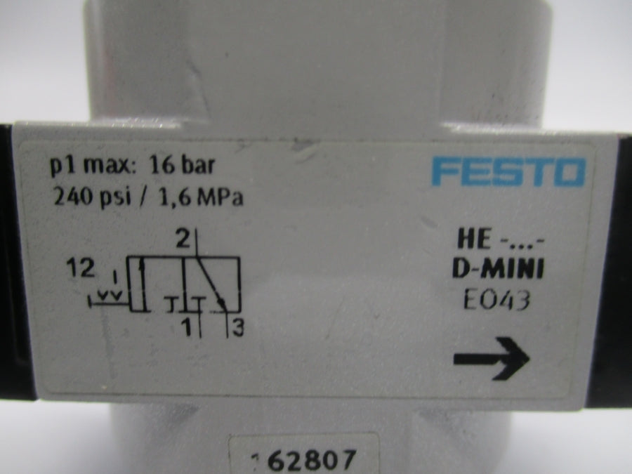 FESTO HE-1/4-D-MINI 162807 240PSI NSNP