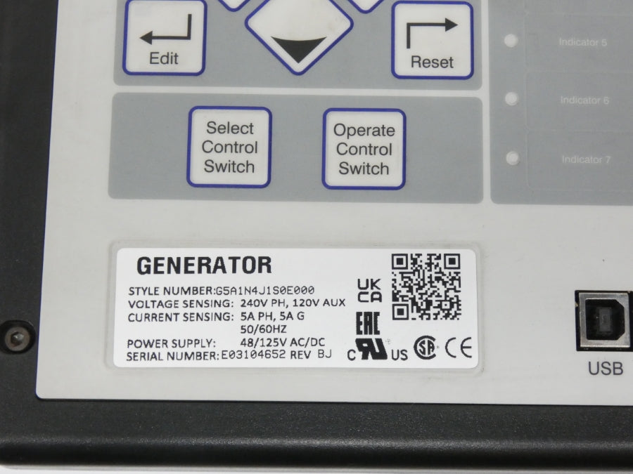 BASLER ELECTRIC BE1-11 G5A1N4J1S0E000 REV. BJ 120/240V 5A NSNP