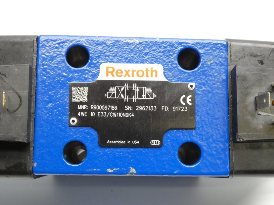 REXROTH 4WE10E33/CW110N9K4 R900597186 110/120V (AS PICTURED) NSNP