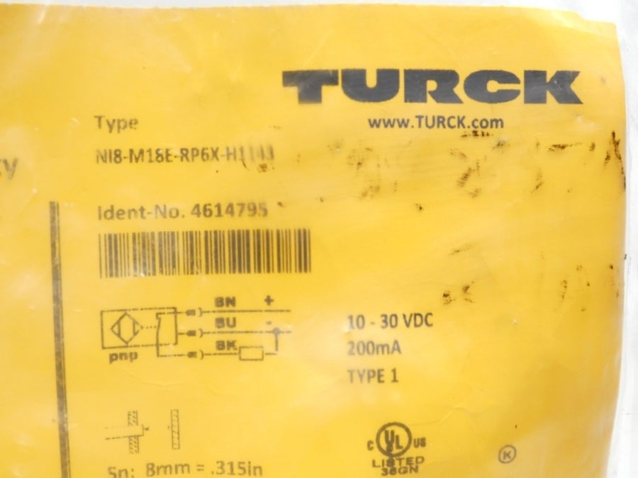 TURCK NI8-M18E-RP6X-H1143 4614795 10-30VDC NSMP