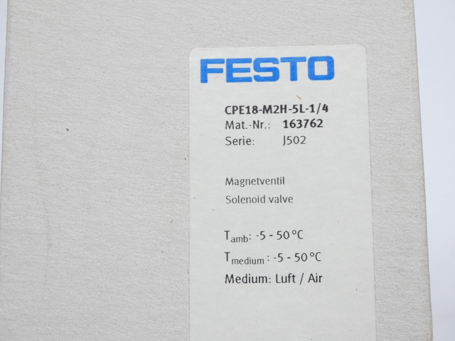 FESTO CPE18-M2H-5L-1/4 163762 99-132VAC NSMP