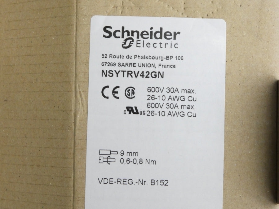 SCHNEIDER ELECTRIC NSYTRV42GN 600V 30A (PKG OF 50) NSMP