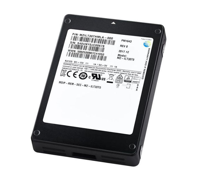MZILT30THMLA | Samsung PM1643 30.72TB SAS 12Gbps 2.5-Inch Solid State Drive