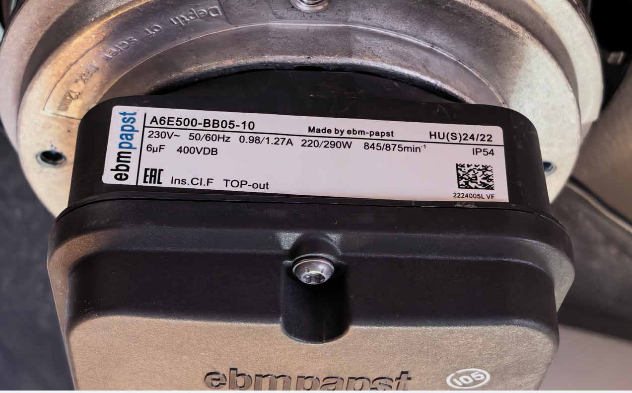 A6E500-BB05-10 ebmPAPST Axial Fan 230V 220/290W 0.98/1.27A 845/875rpm