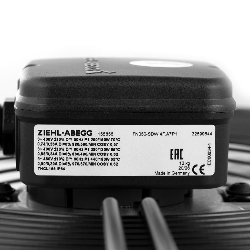 FN050-SDW.4F.A7P1 ZIEHL-ABEGG Axial Fan 3~400V 0.29/0.15kW 0.74-0.36A 880/590rpm