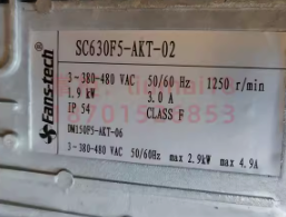 Fans-tech SC630F5-AKT-02 Centrifugal Fan 380V-480V 3.0A 1.9KW