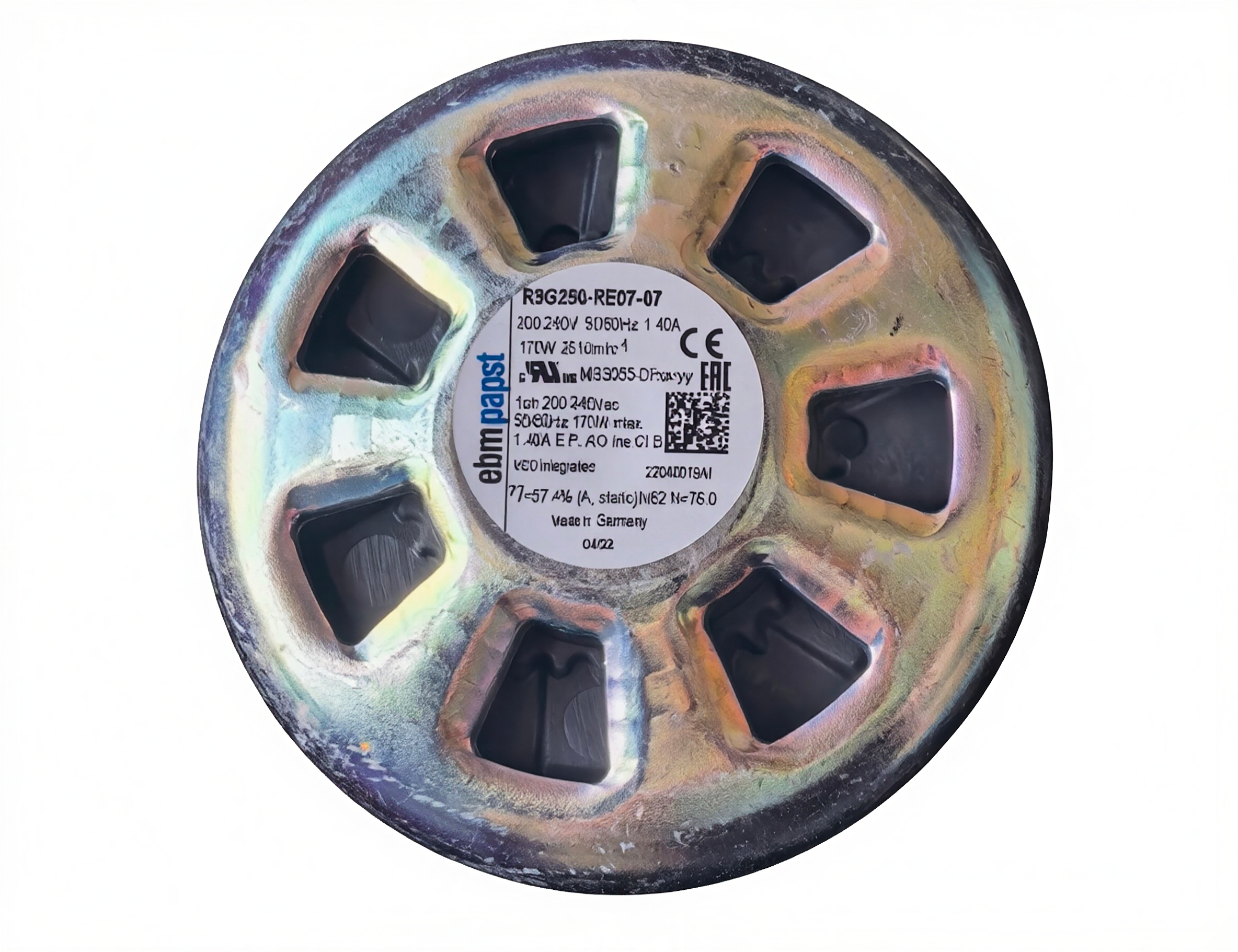 R3G250-RE07-07 Ebm-papst Centrifugal fan 170W 200/277V 1.4A 2510rpm