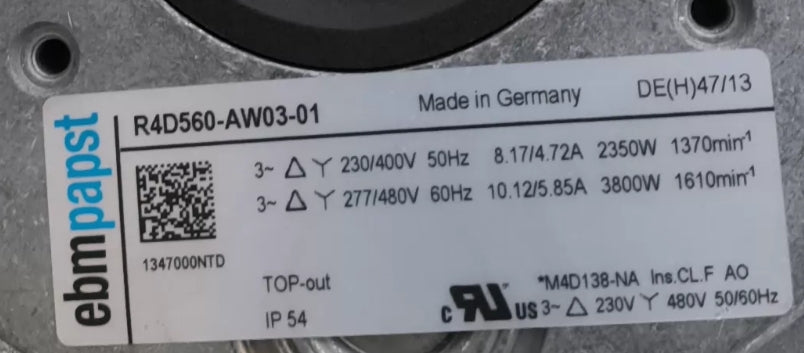 R4D560-AW03-01 ebm-papst centrifugal fan