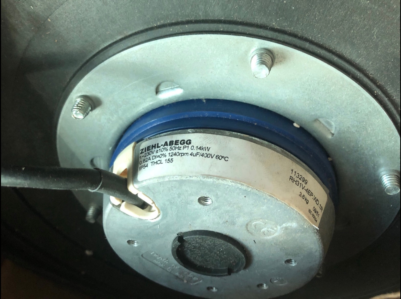 RH31V-4EP.WD.1R ZIEHL-ABEGG centrifugal fan for industrial