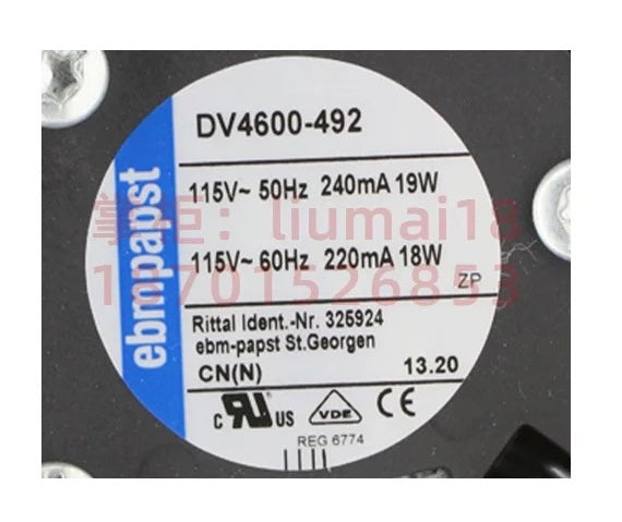 brand new ebmpapst DV4600-492 axial Fan AC 115V 18/19W Cabinet cooling fan