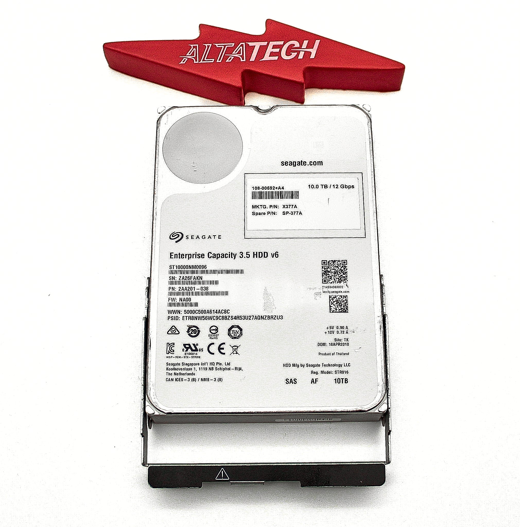 NetApp X377A 10TB 7.2K 12G 3.5" HDD DS460C