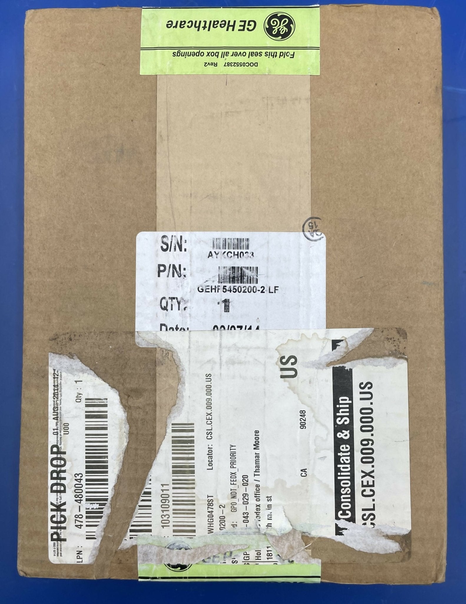 NEW COLLIMATOR LAMP SUPPLY W/LARGER HEAT SINK (5450200-2 GE