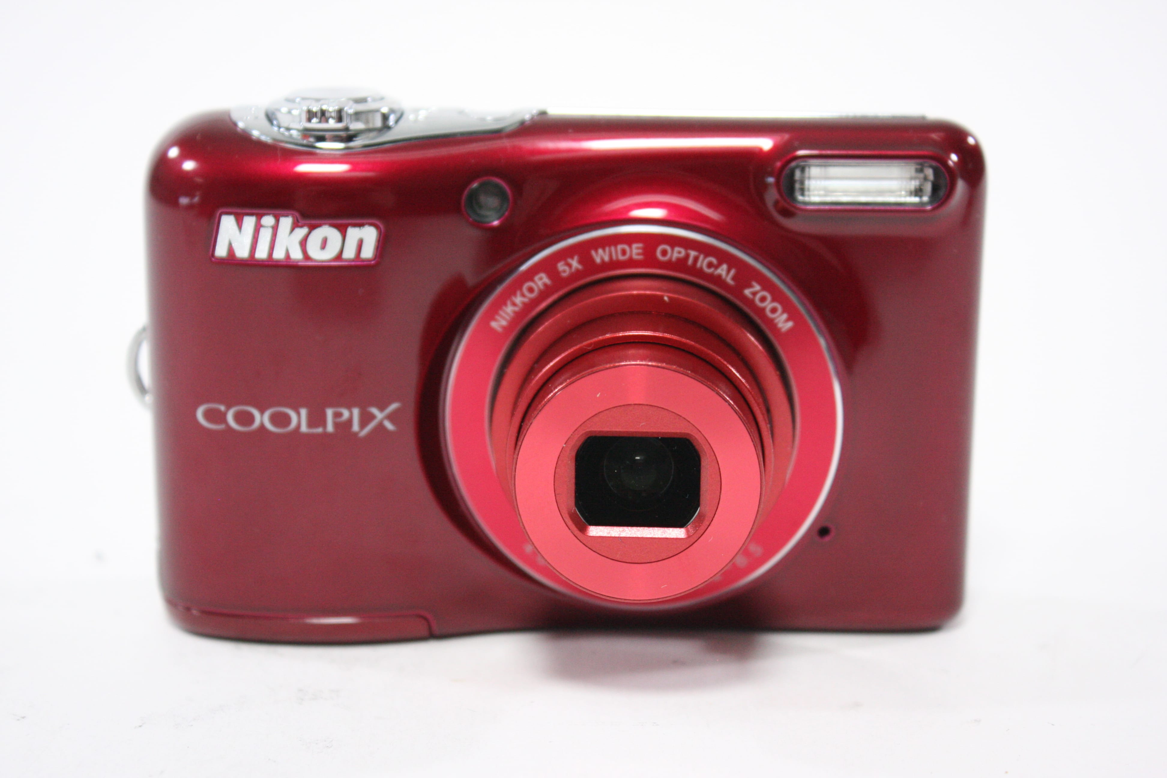 Nikon Coolpix L30 Digital Point and Shoot Camera 5x Zoom 20.1mp (Red)
