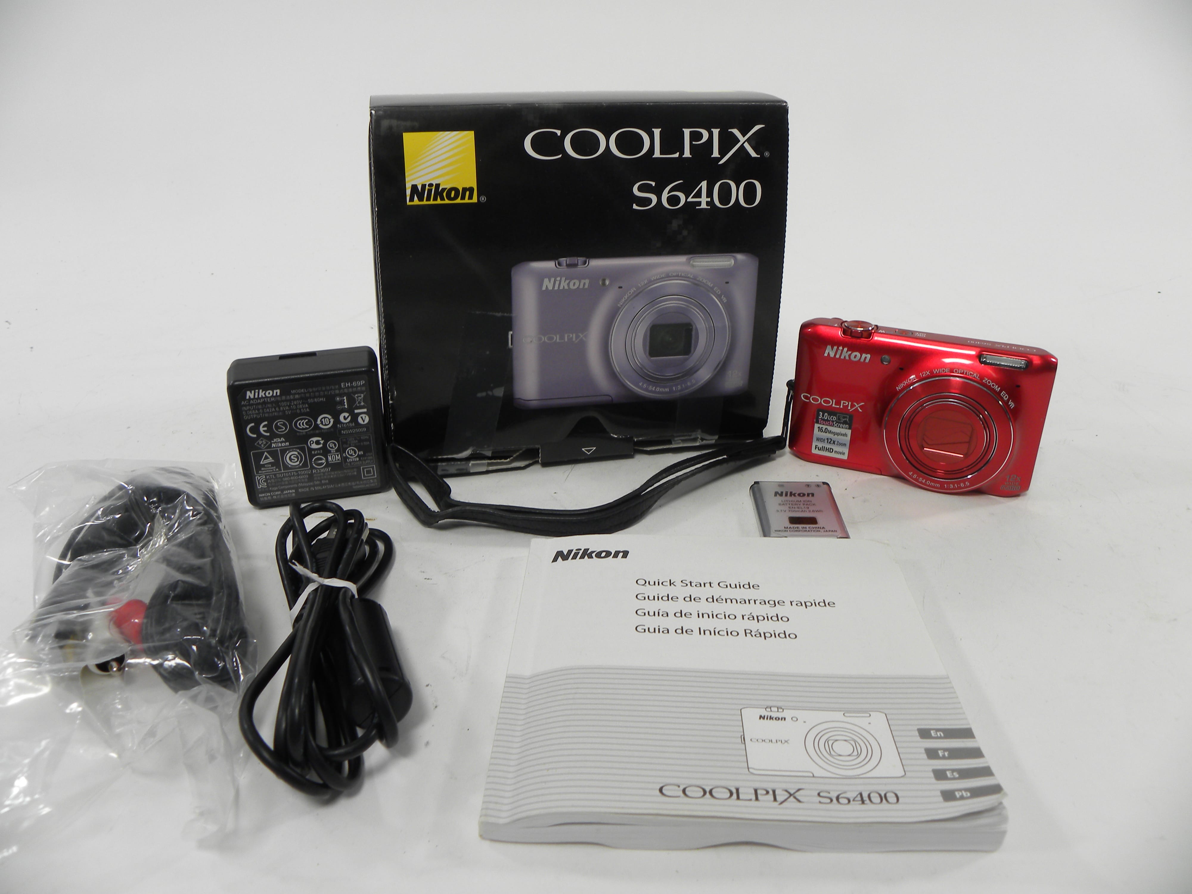 Nikon Coolpix S6400 16.0mp Digital Camera (RED) AS IS No Returns!!