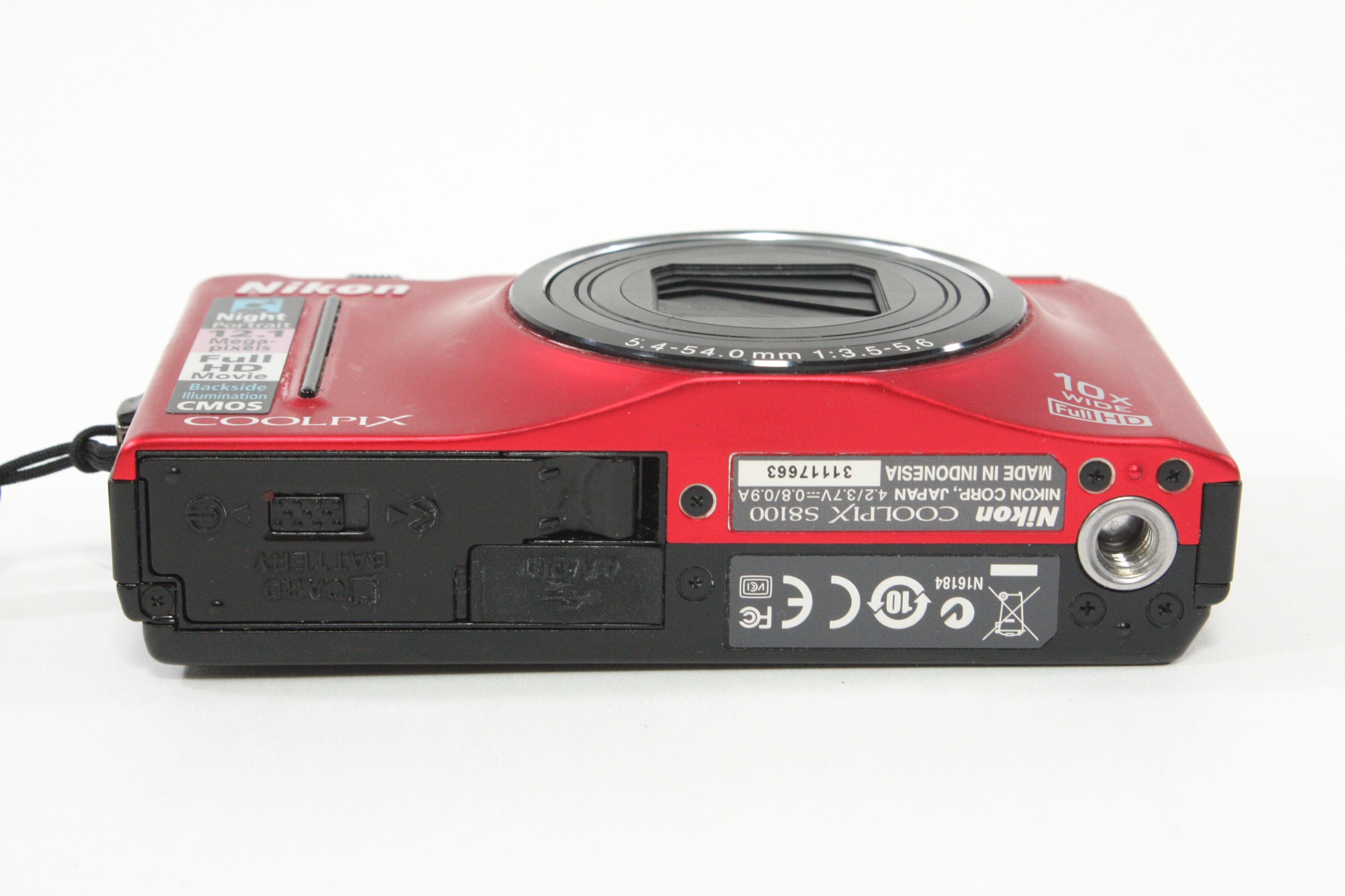 Nikon Coolpix S8100 Digital Camera 12MP (Red)