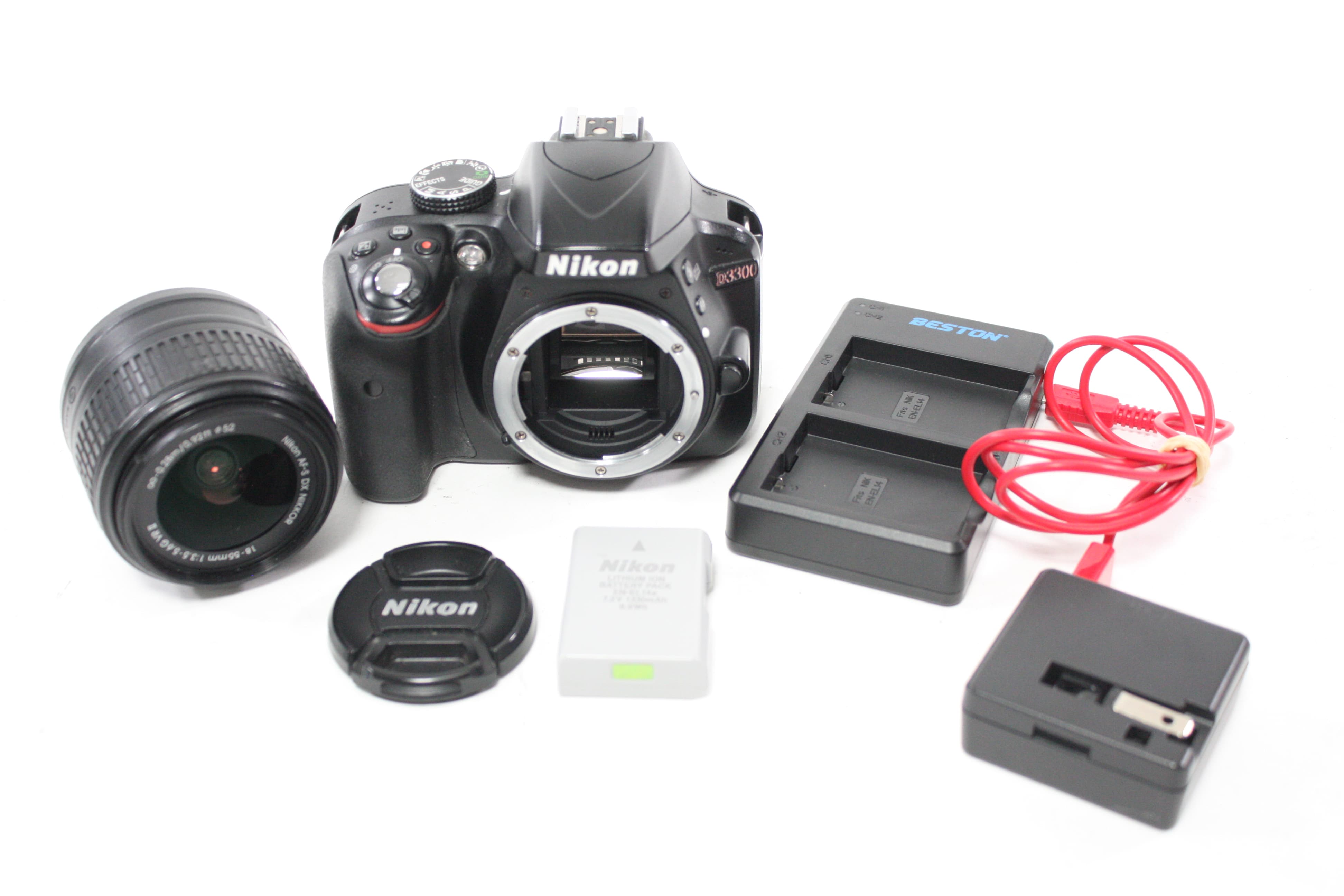 Nikon D3300 DSLR Camera with Nikon 18-55mm f/3.5-5.6G II DX VR Lens with Shutter Count 15,706