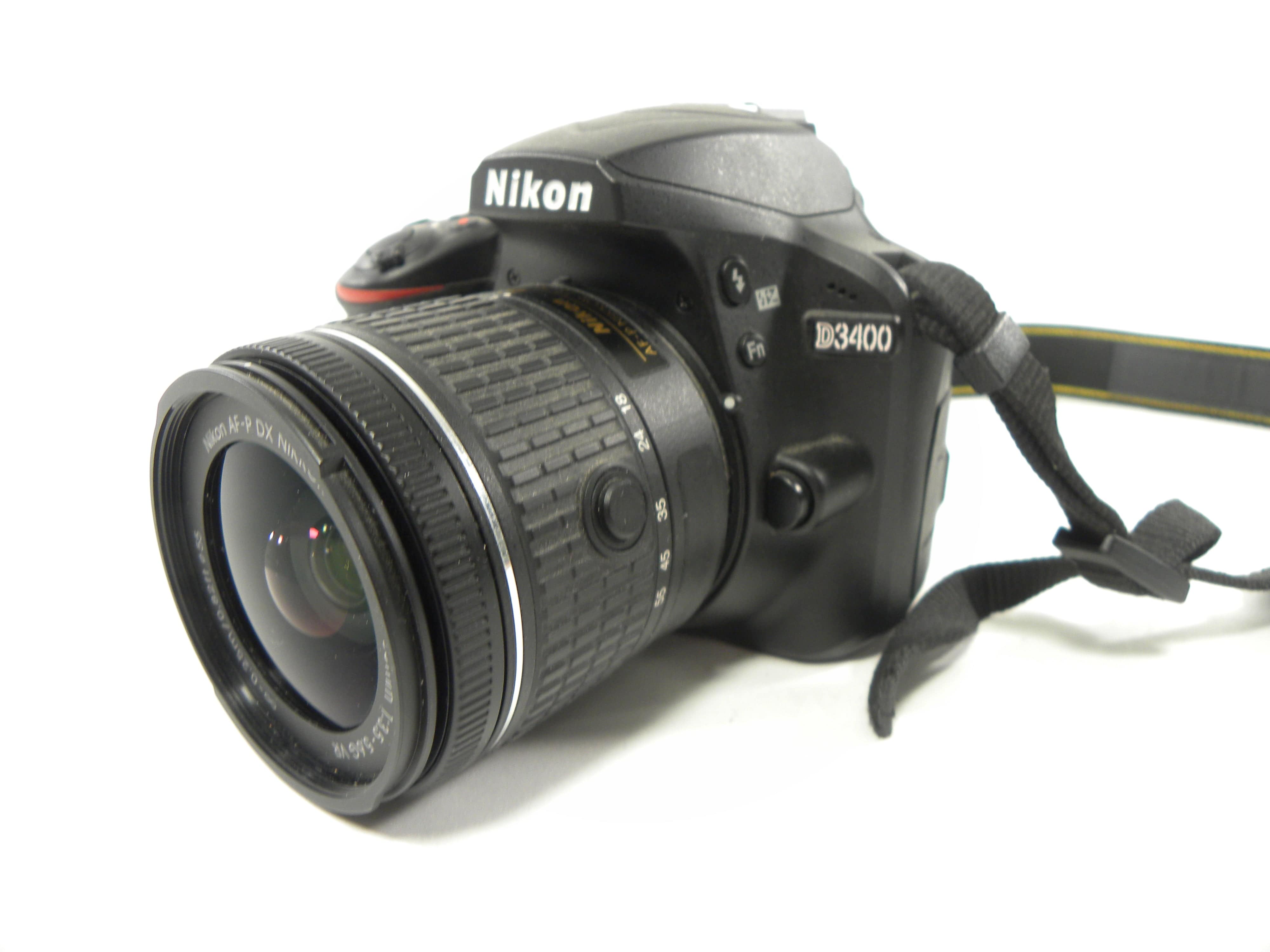 Nikon D3400 24.2mp Digital SLR w/Nikkor AF-P DX VR 18-55 Shutter ct. 607
