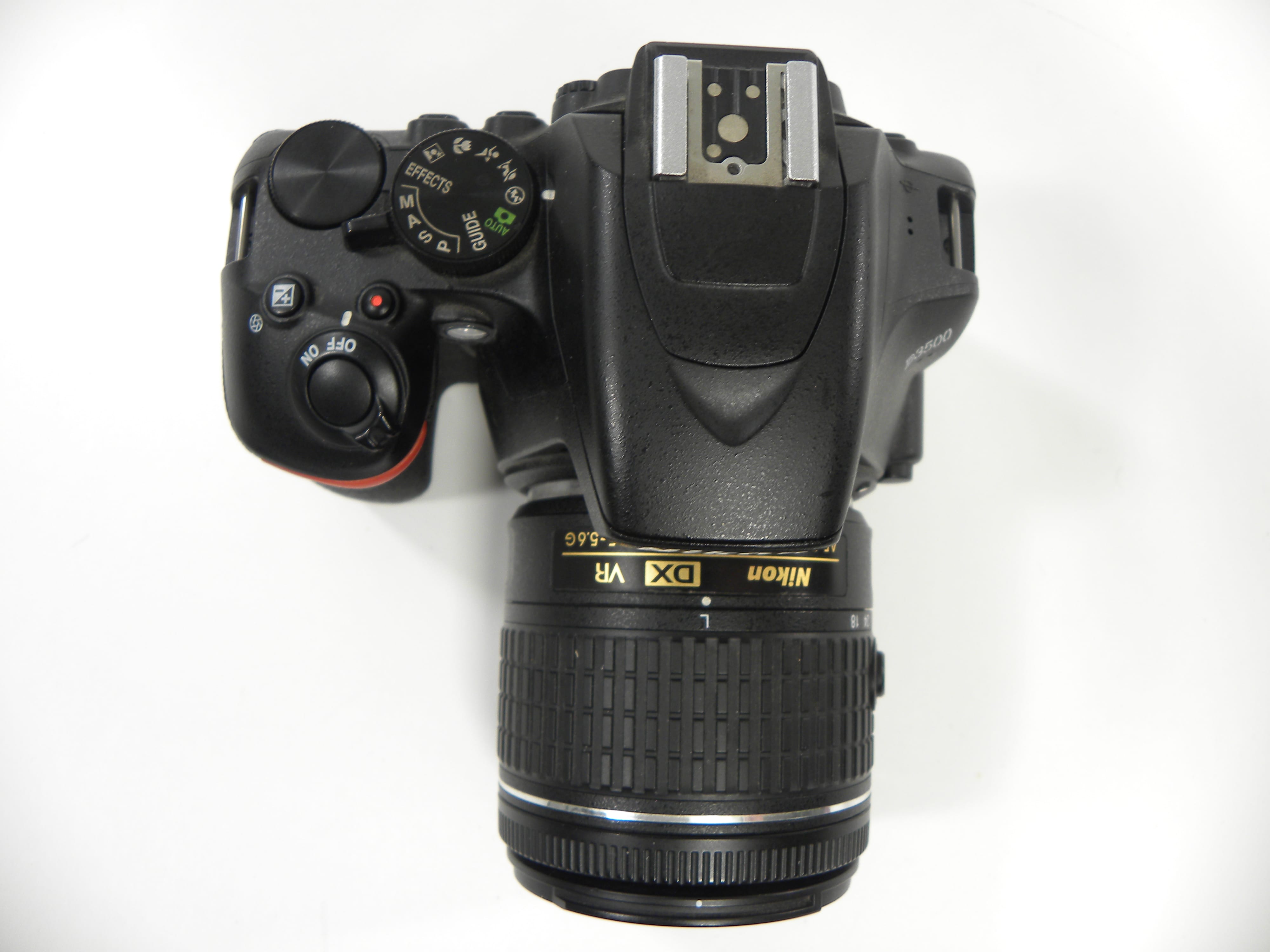 Nikon D3500 24.2mp Digital SLR w/AF-P Nikkor 18-55 VR DX Shutter Ct. 2,175