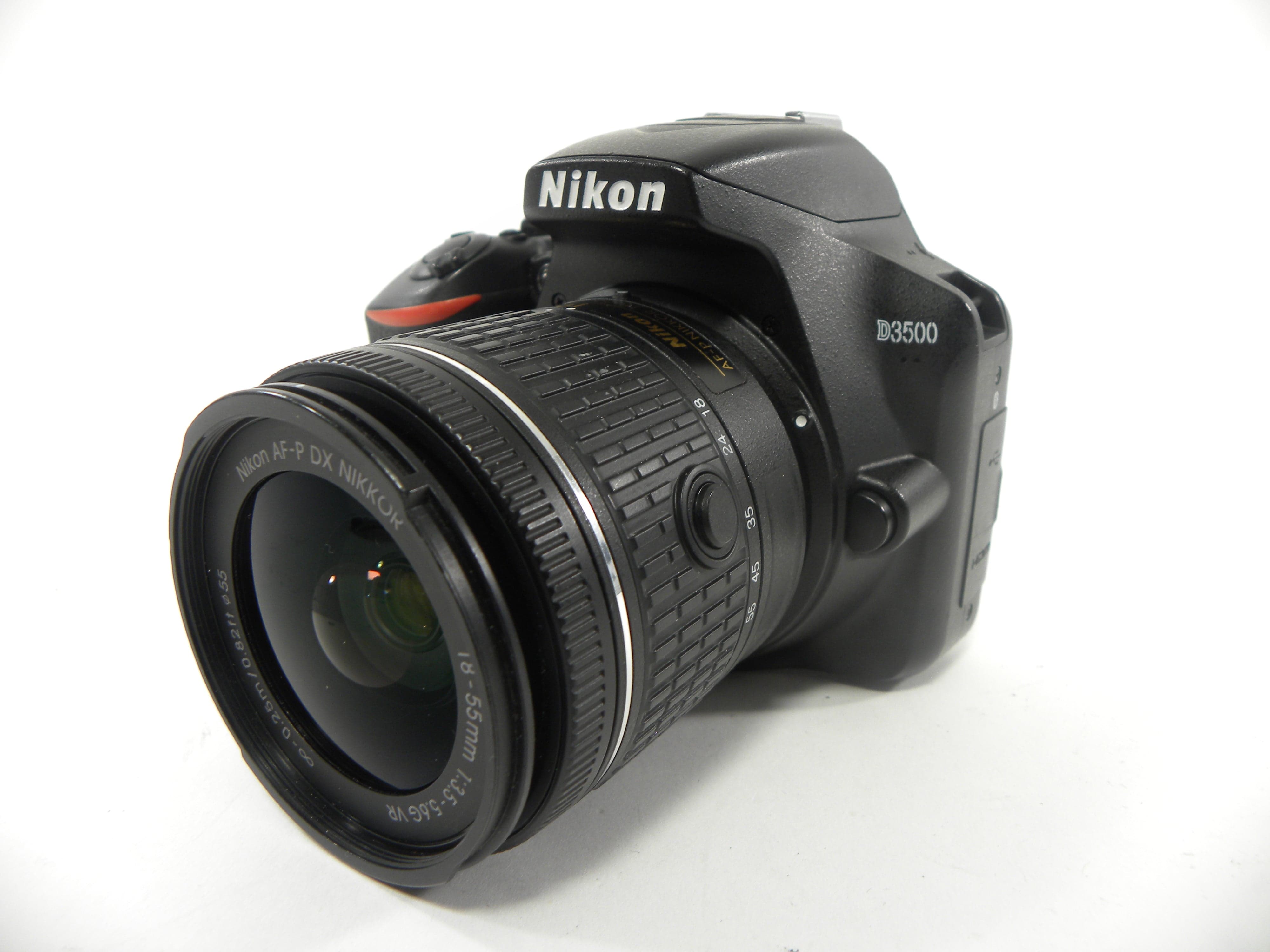 Nikon D3500 24.2mp Digital SLR w/AF-P Nikkor DX VR 18-55 Shutter Ct. 6,786