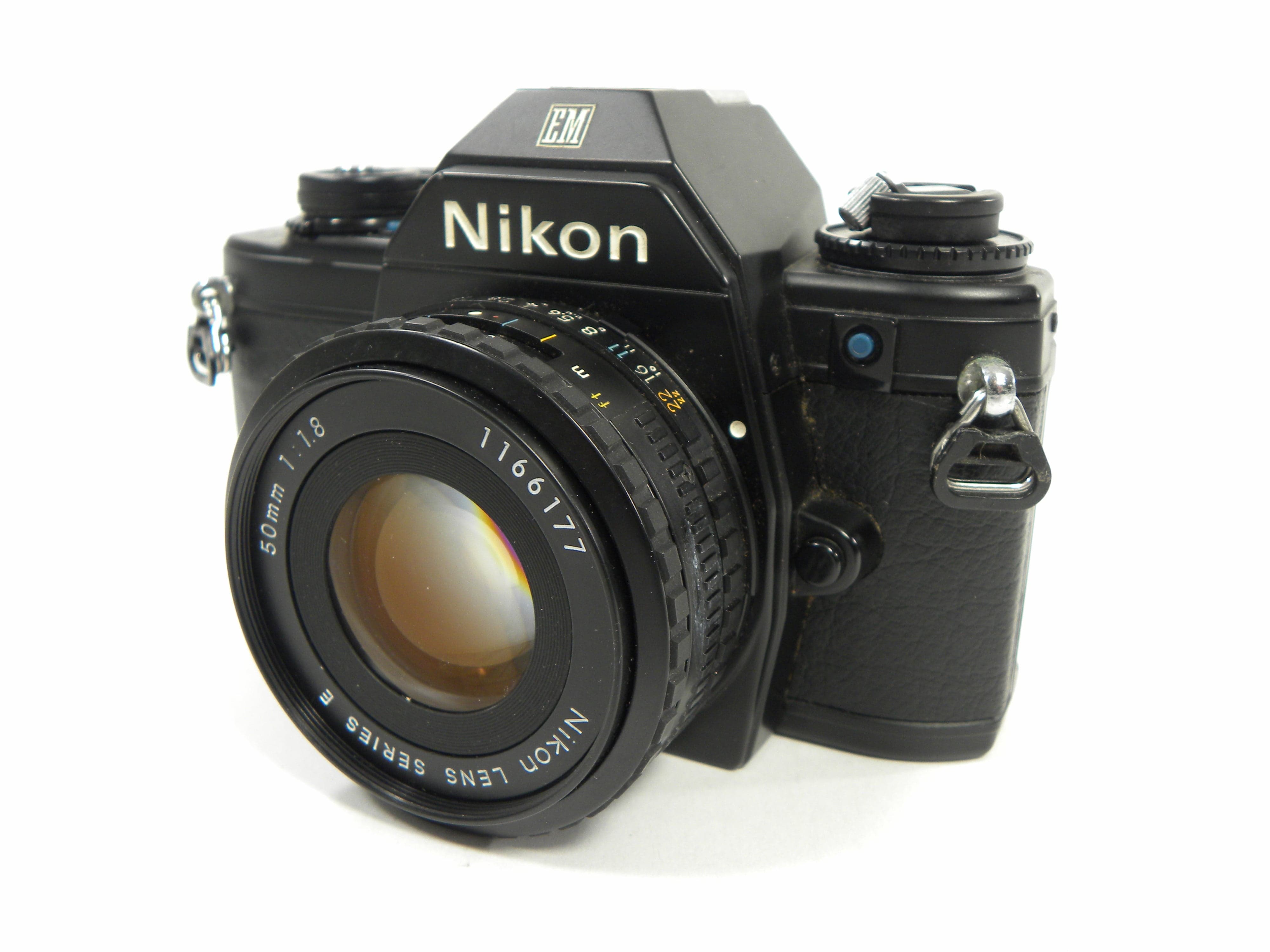 Nikon EM 35mm SLR w/50mm f1.8 AS IS! READ