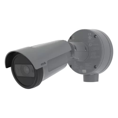Gray wall mounted camera AXIS P1468-XLE.